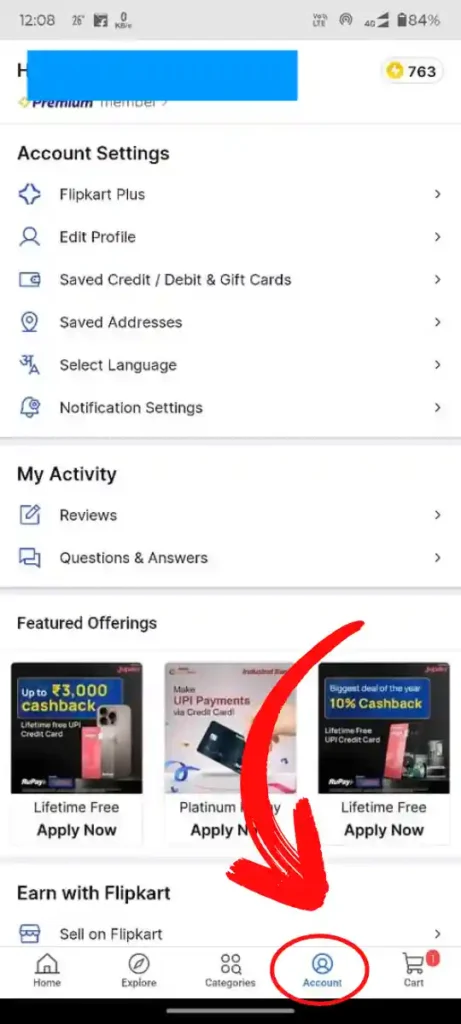 How to add credit card in flipkart